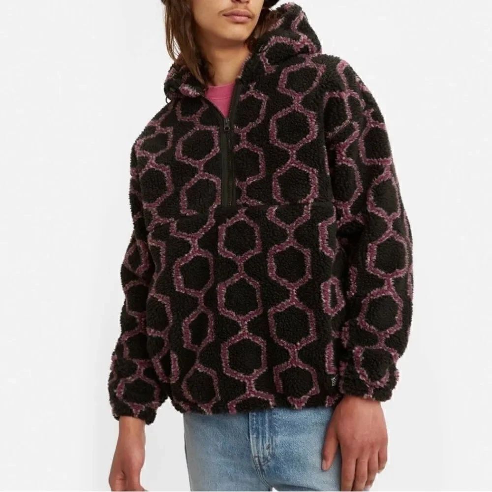 NWT Levi's Cozy Half Zip Keiko Hoodie Sweatshirt